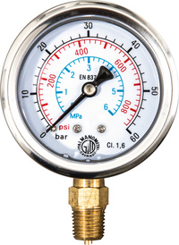 <br/>Manometer, 60 bar